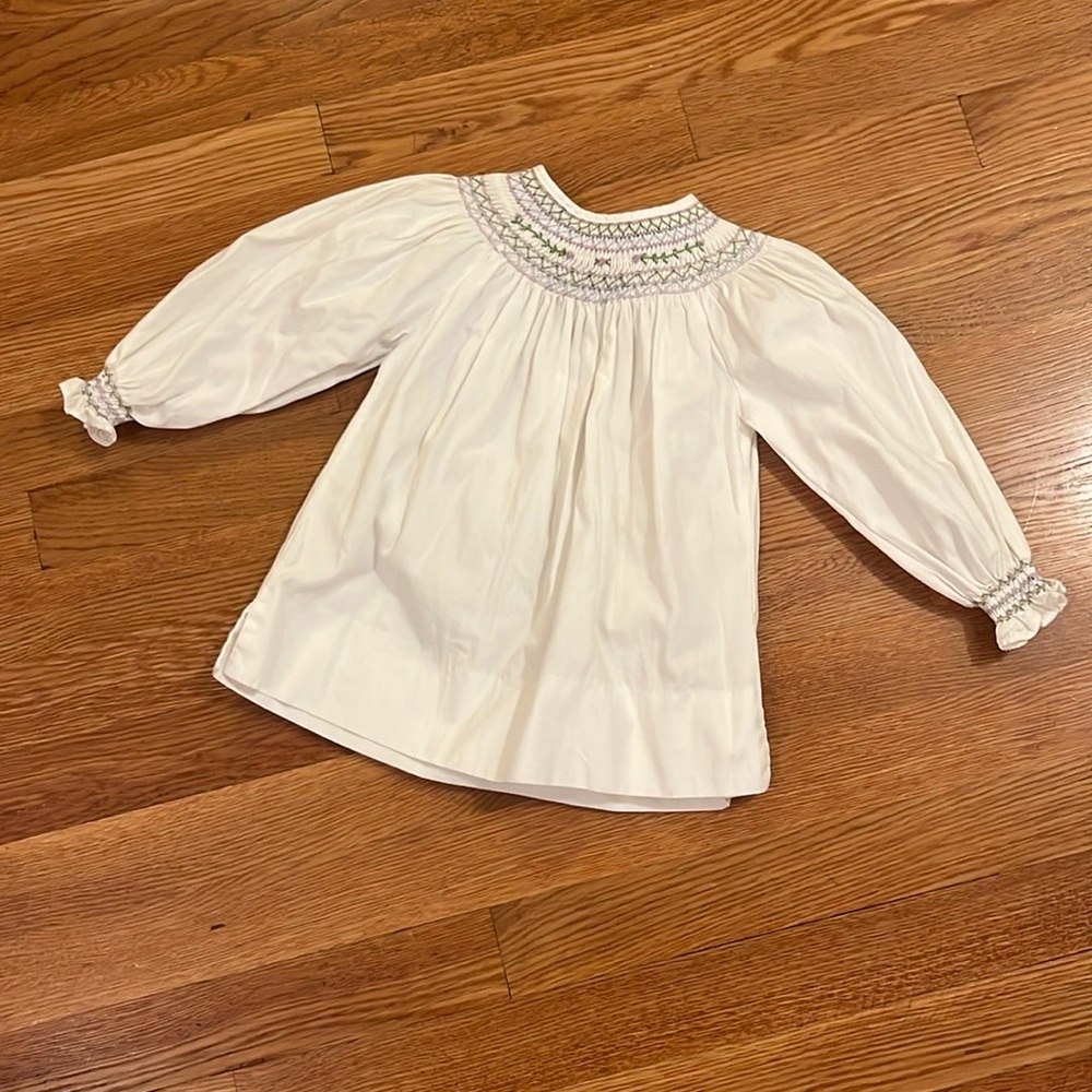 Lavender Rose Smocked Shirt 4T